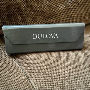 Collapsible Bulova Sunglass or Eyeglass Case, Gray